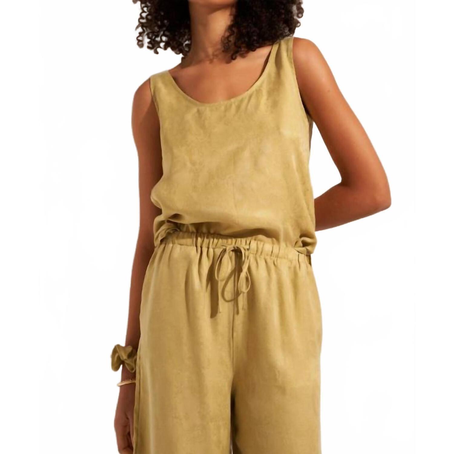 New Idle Sleepwear Scoop Tank In Tomatillo